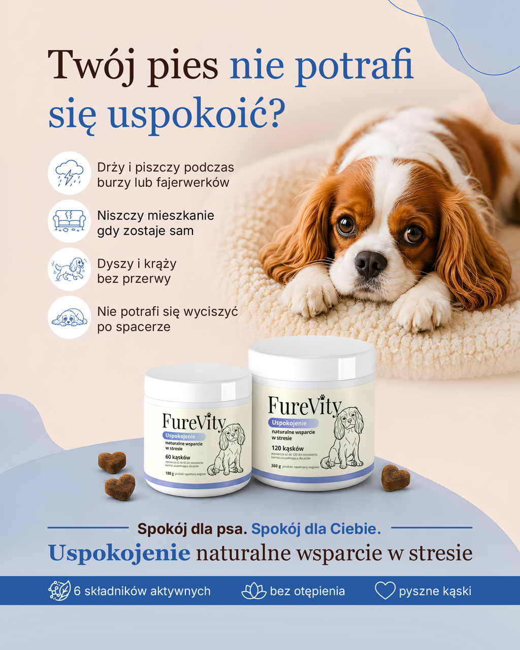 Uspokojenie - naturalne wsparcie w stresie - 120 kąsków