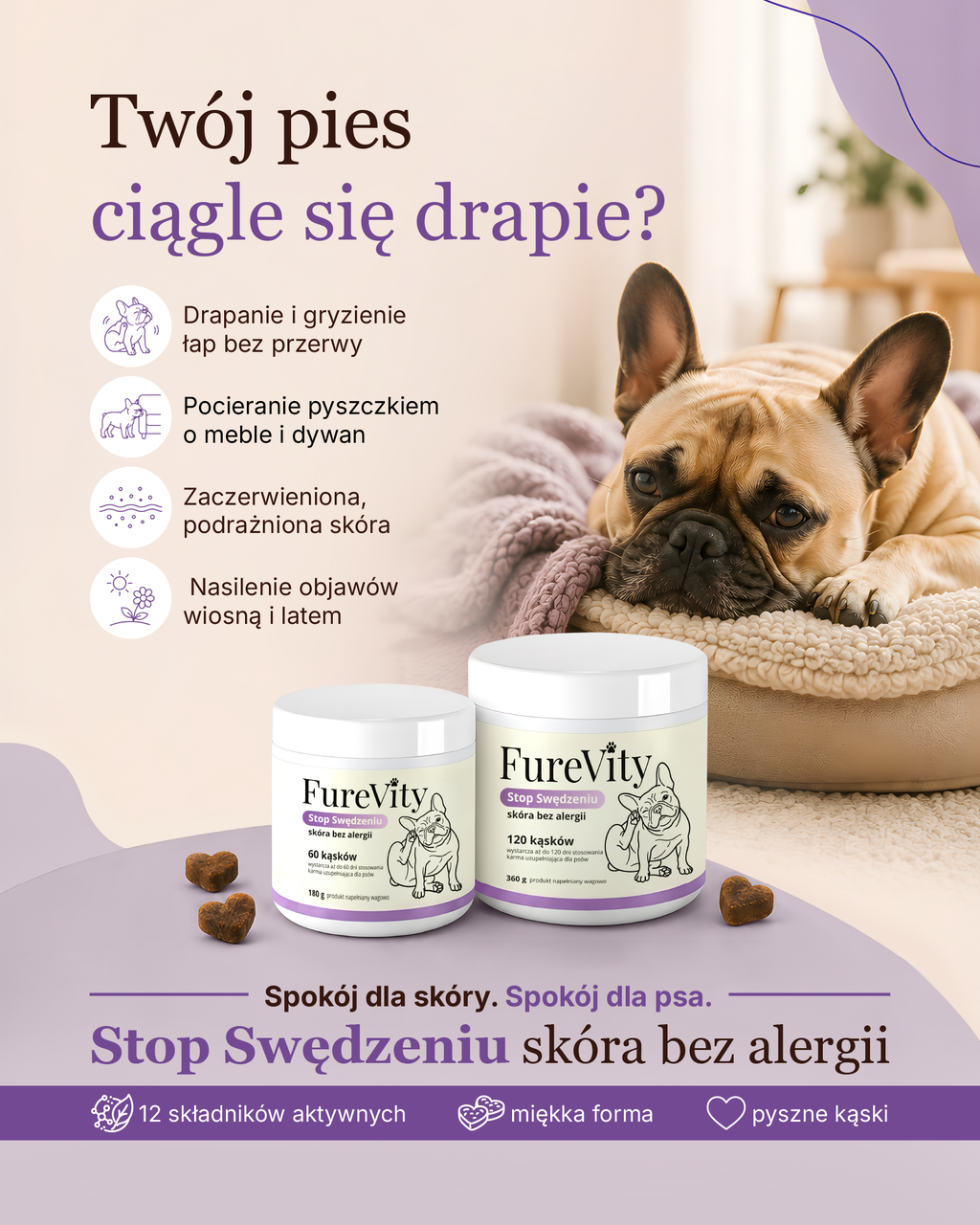 Stop Swędzeniu - skóra bez alergii - 120 kąsków
