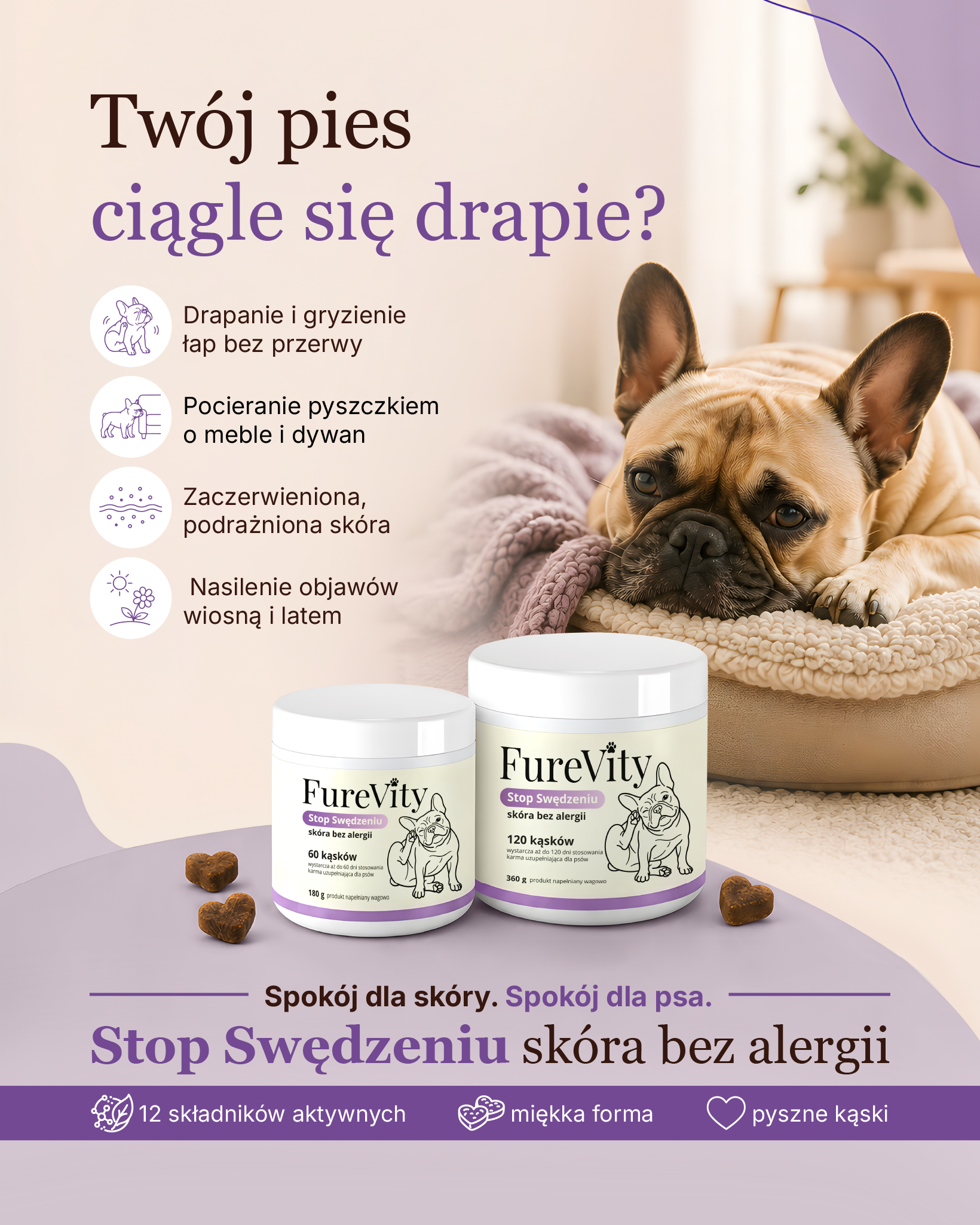 Stop Swędzeniu - skóra bez alergii - 120 kąsków