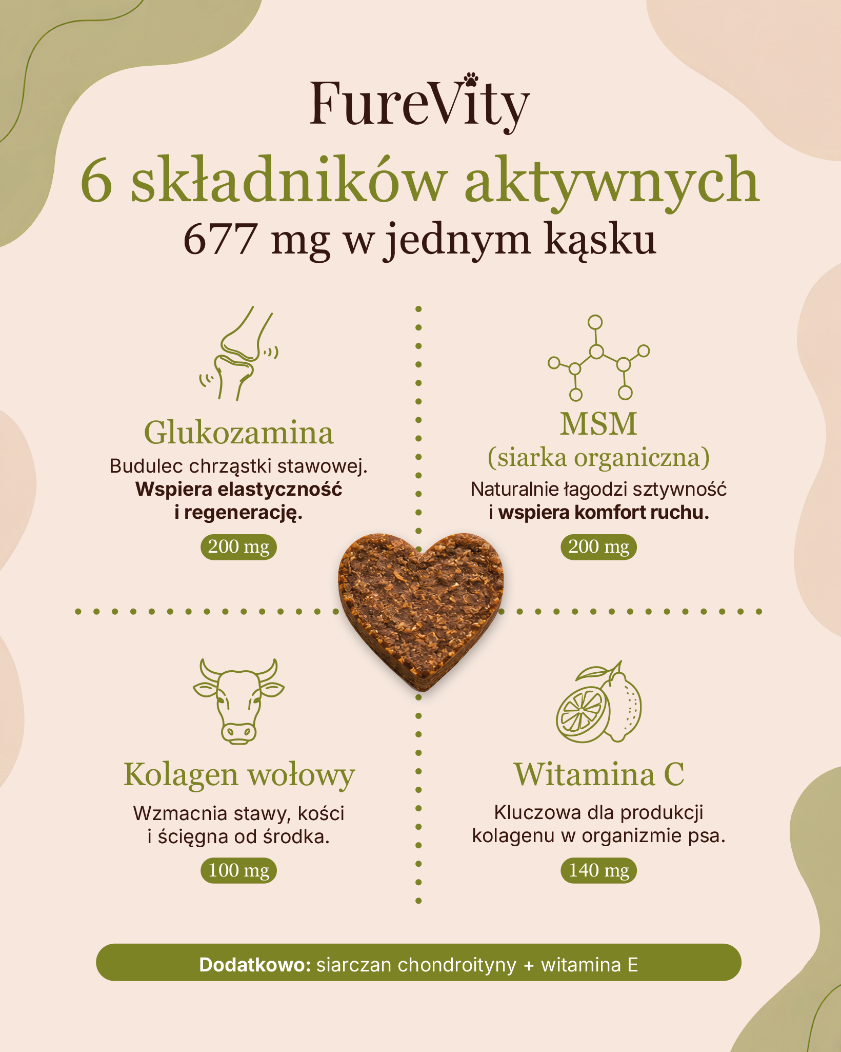 Sprawne Łapy - stawy i kości - 120 szt